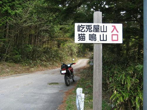屹兎屋山・猫鳴山入口