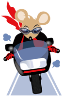 テスト画像・ネズミバイクです