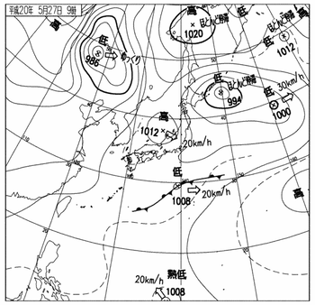 09:00実況天気図