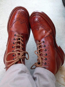 トリッカーズ (Tricker's) カントリーブーツ マロン 1年経過 トリッカーズ (Tricker's) カントリーブーツ マロン 1年経過