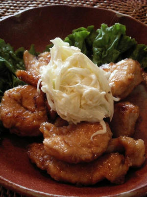 やわらかチキンの甘辛オニオンマヨ 