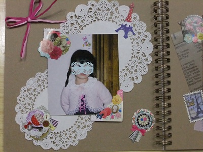 スクラップブッキング　レースな感じ