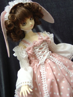 水玉のドレス（ピンク）