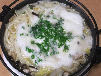 生姜と山芋とろろのお鍋