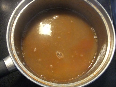 お鍋に漉しました