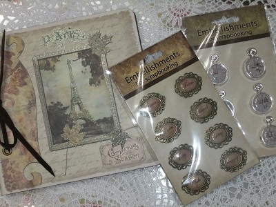 エッフェル塔のスクラップブック＆デコシール
