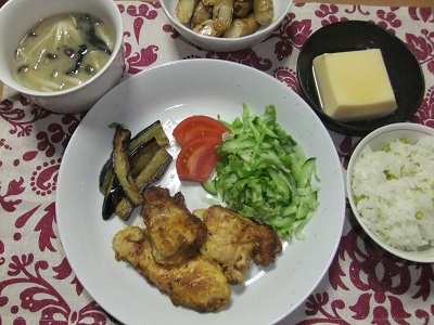 鶏胸肉のピカタ風　晩ごはん