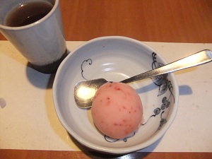 全コースデザート　いちごのシャーベット