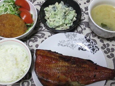 ホッケのみりん干し定食