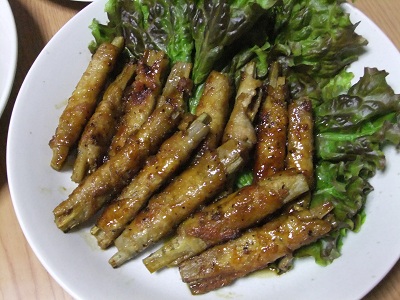 蓮根とごぼうの豚肉肉巻き