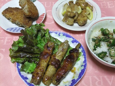 5/27の晩ご飯　1人分