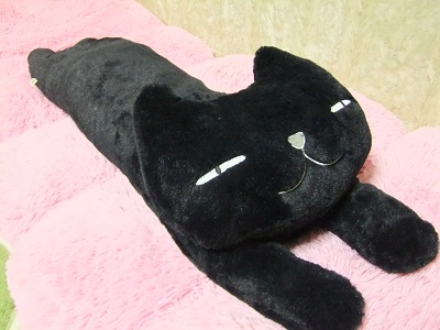 黒猫のクッション①