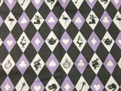アリス柄の生地　トランプ