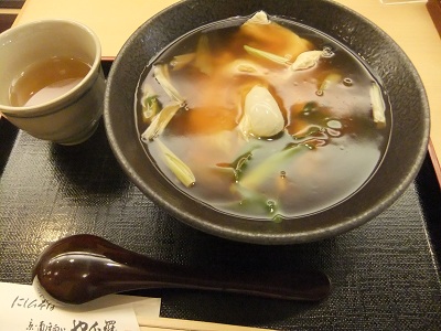 湯葉のあんかけうどん