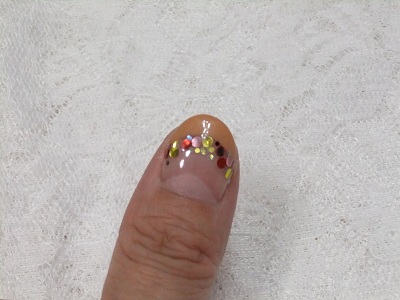 秋　ネイル　親指