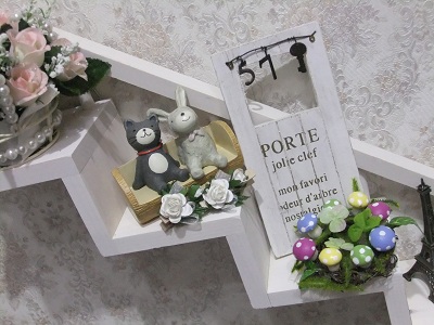 階段シェルフ　２段目＆３段目