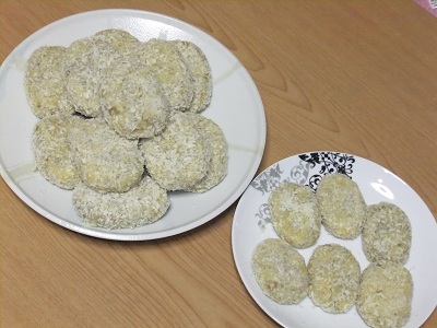 揚げる前のコロッケ