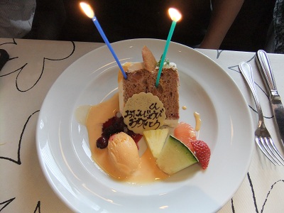 息子のデザート　フランボワーズのシフォン