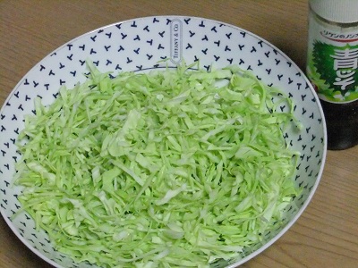 息子１人分のキャベツ