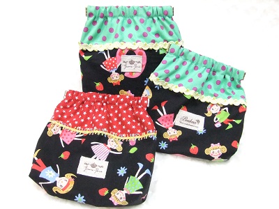 パックンポーチ　黒×緑＆黒×赤