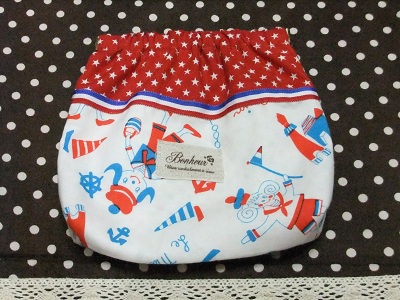 パックンポーチ　白×赤　トリコロール