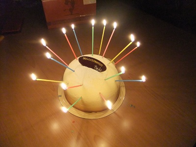 ろうそく立てました♪