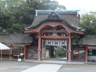 石清水八幡宮　境内側から見た南総門