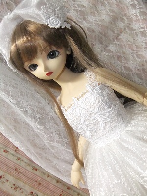 オーガンジーのドレス