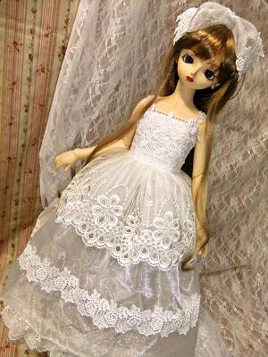 オーガンジーのドレス