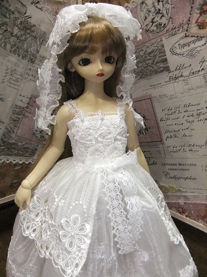 オーガンジーのドレス