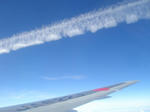 飛行機雲は近くで見るとこんなんです＾＾