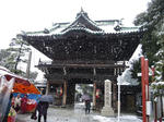 初庚申、雪の降る中をお参りです