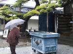 小雨になってからお参りしました