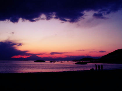 三浦半島の夕焼け