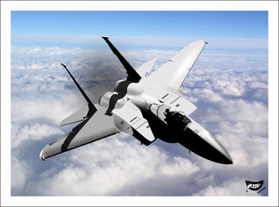 エクセルで描いたF-15イーグル