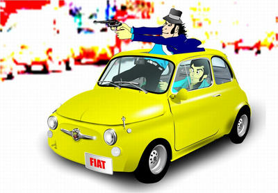 FIAT 500　エクセルで描いた絵