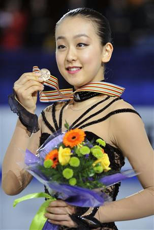 女子フリーで1位となり、総合3位に順位を上げた浅田真央