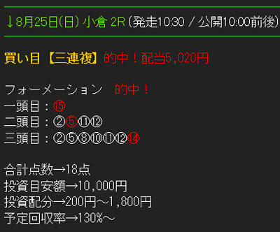 ダイヤモンド競馬予想の無料情報