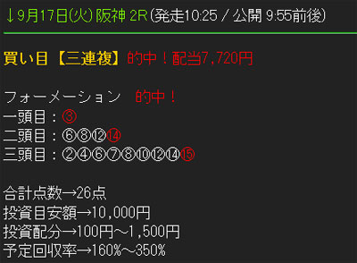 ダイヤモンド競馬予想の無料情報