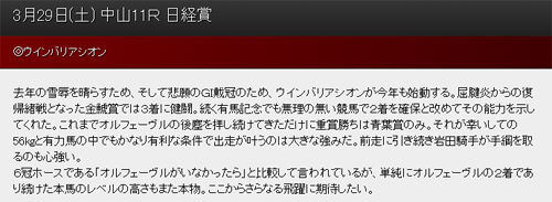 タクティクスの重賞注目馬