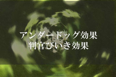 アンダードッグ効果・判官びいき効果