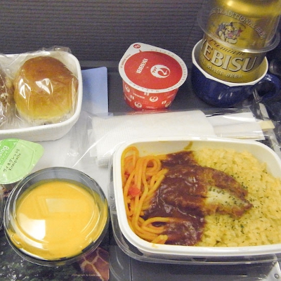 【Hawaii】日本からハワイへの機内食（写真食堂）