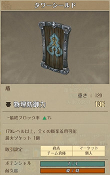 製造書装備lv170 防具 Tos攻略の旅