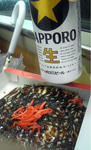 ビールとお好み焼き♪