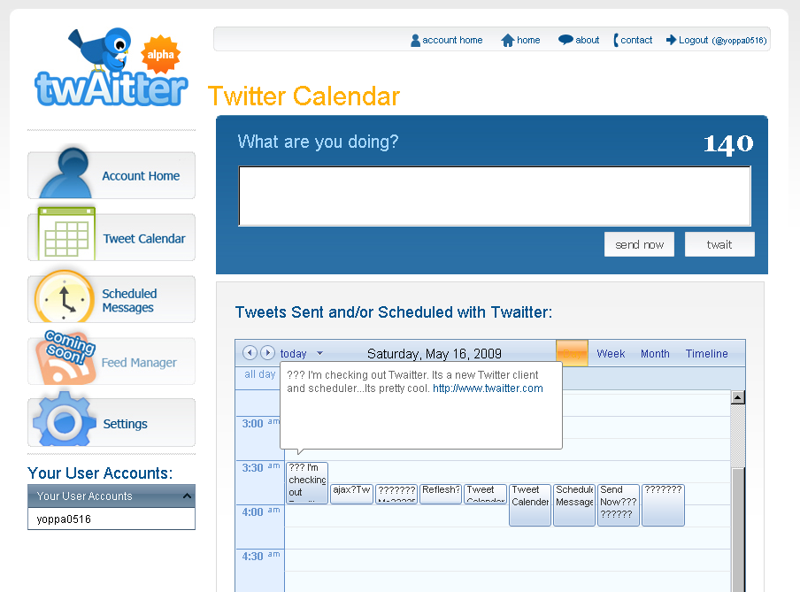 Twitter Calendar