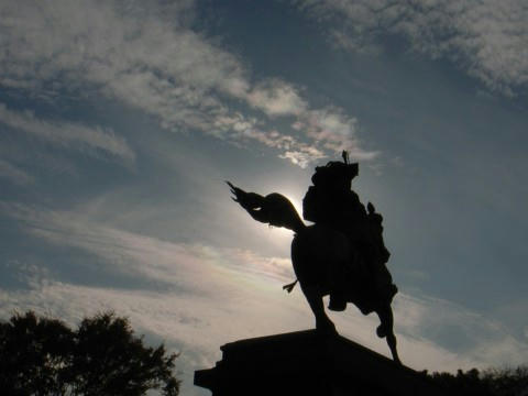 楠木正成像と彩雲