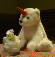 労働後の一杯、シロクマフロート(笑)