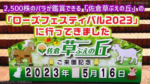 2,500株のバラが鑑賞できる「佐倉草ぶえの丘」で開催中の「ローズフェスティバル2023」に行ってきました