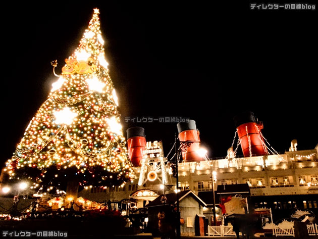 今から10年前の12月24日、クリスマスイブの「TDR30周年」のクリスマスツリー