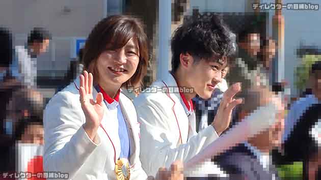 角田夏実選手と安楽宙斗選手